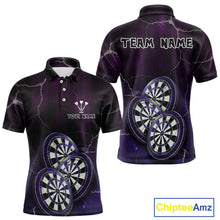 Load image into Gallery viewer, Triple Dartboards Custom Grunge Darts Team Shirt For Men | Opt3 - Blue Purple NYN0680