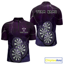 Load image into Gallery viewer, Triple Dartboards Custom Grunge Darts Team Shirt For Men | Opt3 - Blue Purple NYN0680