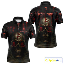 Load image into Gallery viewer, Custom Men's Darts Polo Shirts Red Dripping Blood Skull For Darts Jersey NYN0775