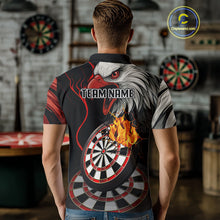 Load image into Gallery viewer, Eagle &amp; Red Crack Darts Custom Funny Dart Polo Shirts For Men, Dart Team Jerseys NYN0798