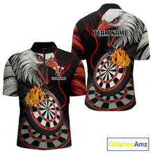 Load image into Gallery viewer, Eagle &amp; Red Crack Darts Custom Funny Dart 1/4-Zip Shirts For Men, Dart Team Jerseys NYN0798