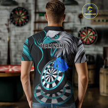 Load image into Gallery viewer, Eagle &amp; Turquoise Crack Darts Custom Funny Dart Polo Shirts For Men, Dart Team Jerseys NYN0799