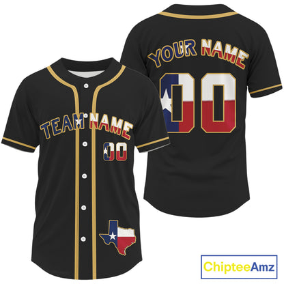 Custom Texas Flag Patriotic Baseball Jersey For Men Youth Baseball Patriotic Shirt NYN0890