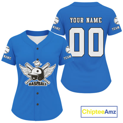 Custom White And Blue Baseball Jersey For Men Classic Youth Baseball Jerseys NYN0907