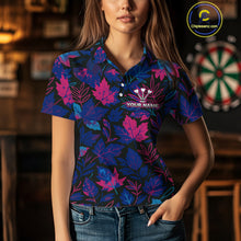 Load image into Gallery viewer, Floral Fury Bull Dartboard - Women's Colorful Darts Shirt - Custom Name For Players NYN0486