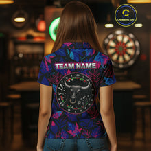 Load image into Gallery viewer, Floral Fury Bull Dartboard - Women's Colorful Darts Shirt - Custom Name For Players NYN0486