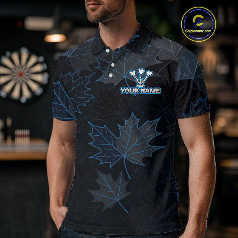 Floral Fury Bull Dartboard - Men's Blue Darts Shirt - Custom Name For Players NYN0487