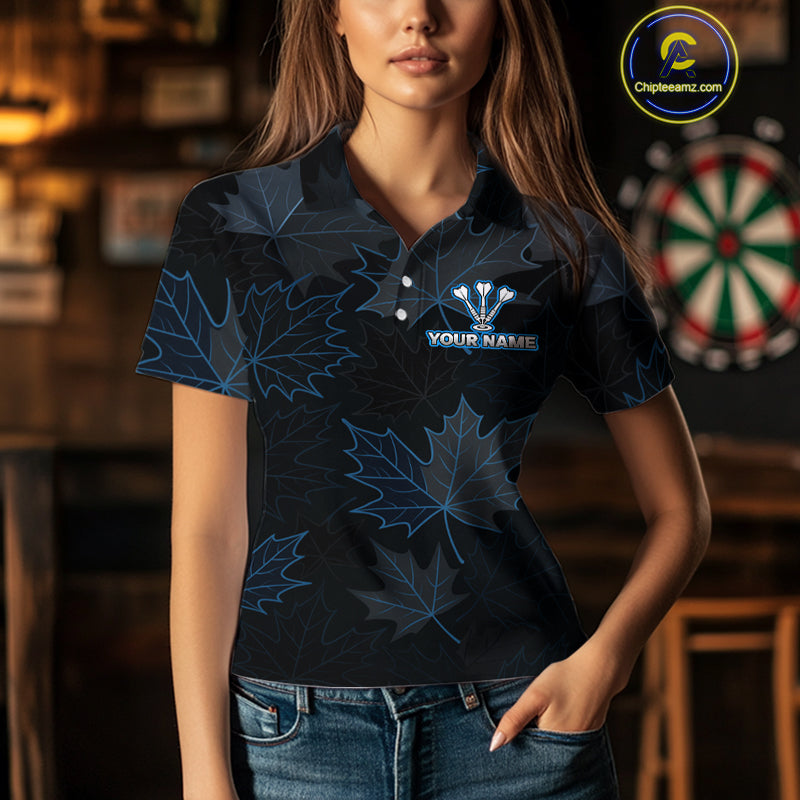 Floral Fury Bull Dartboard - Women's Blue Darts Shirt - Custom Name For Players NYN0487
