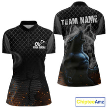 Load image into Gallery viewer, Women&#39;s Custom Darts Jersey With Thunder Wolfs &amp; Dark Geometric Pattern NYN0283