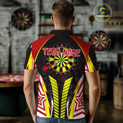 Multicolor Dartboard Darts Shirt For Men - Custom Team & Name For Darts Jersey NYN0527