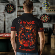 Load image into Gallery viewer, Flaming Rabbit &amp; Orange Dartboard Darts Shirt For Men - Custom Name &amp; Team Jersey NYN0594