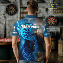 Load image into Gallery viewer, Custom Darts Shirt For Men Lightning Eagle Panther Dartboard Dart Team Jerseys | Blue NYN1150