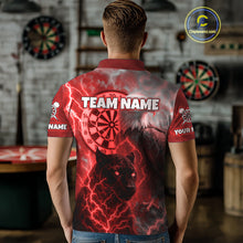 Load image into Gallery viewer, Custom Darts Shirt For Men Lightning Eagle Panther Dartboard Dart Team Jerseys | Red NYN1151
