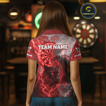 Load image into Gallery viewer, Custom Darts Shirt For Women Lightning Eagle Panther Dartboard Dart Team Jerseys | Red NYN1151