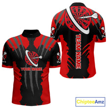 Load image into Gallery viewer, Red Darts Shirt With Claw Mark Design - Custom Team &amp; Name Shirt For Men NYN0339