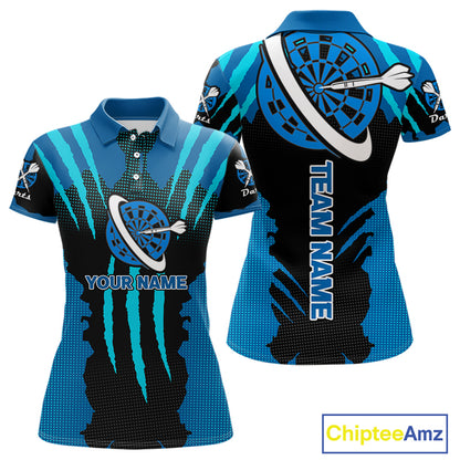 Blue Darts Shirt With Claw Mark Design – Custom Team & Name Shirt For en NYN0340
