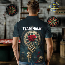 Load image into Gallery viewer, Custom Funny Skull Red Rose Men Dart Shirts Personalized Dart Team Jerseys, Dart Gifts NYN1169