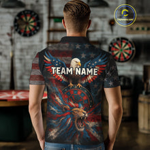 Load image into Gallery viewer, Men&#39;s Patriotic Darts Shirt Personalized US Flag Lion Dartboard Outfit Team Dart Jersey NYN1212