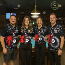 Load image into Gallery viewer, Grey Smokes Ball 8 Pool Billiard Shirts For Women Custom Funny Bull Billiard Team Jerseys NYN2297