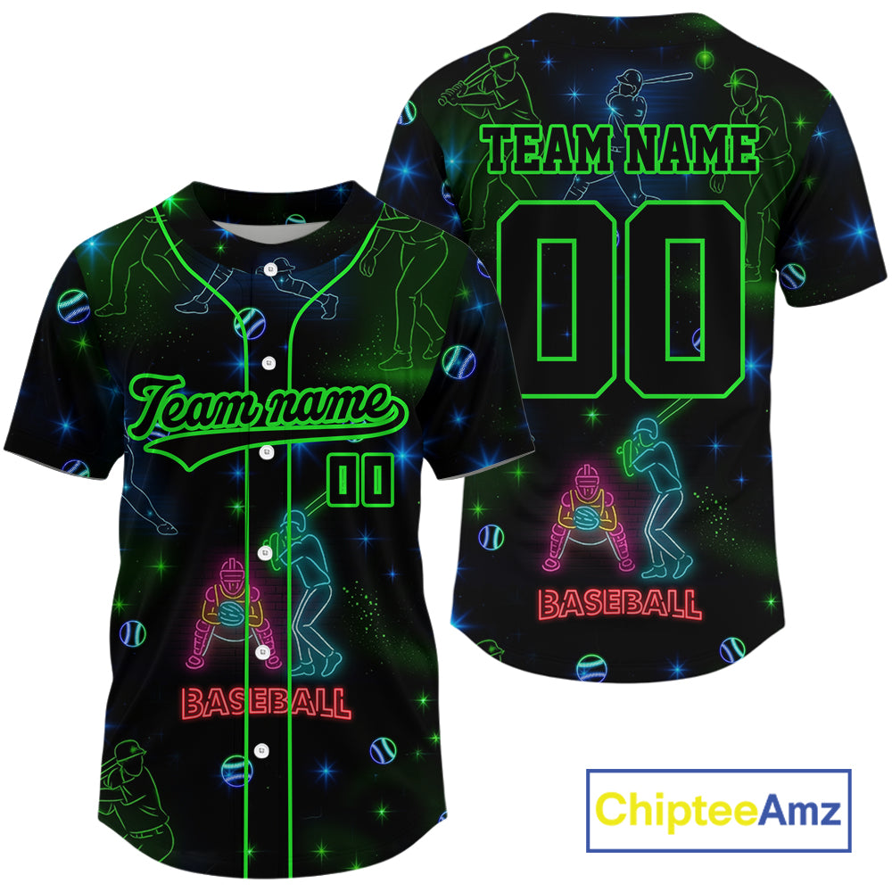 Cyberpunk Baseball Jersey For Men Custom Outfits Futuristic Baseball Shirt For Players NYN0843