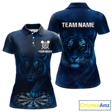 Load image into Gallery viewer, Azure Galaxy Tiger Dartboard Men&#39;s Darts Team Shirt - Custom Name For Darts Jersey NYN0466