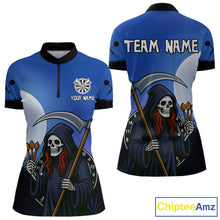 Load image into Gallery viewer, The Reaper Darts Gothic Style Women's Darts Team Shirt - Custom Name For Players NYN0497