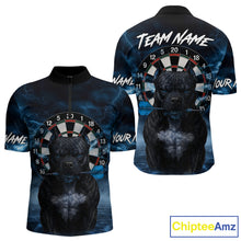 Load image into Gallery viewer, Bulldog Play Darts Men's Quarter-Zip Shirt Darts Jersey Custom Name For Players NYN0738