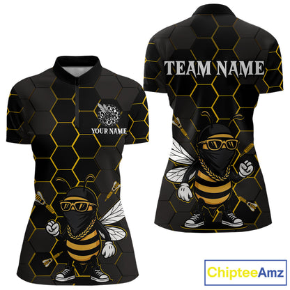 Bee Human And Dart Arrows Funny Darts Shirt For Women - Custom Name & Team Jersey NYN0669
