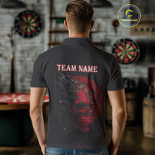 Load image into Gallery viewer, Custom Red Skull Dartboard Polo Dart Shirt Personalized Outfits Dart Jersey For Men NYN1317