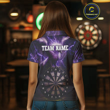 Load image into Gallery viewer, Custom Lightning Purple Eagle Dartboard Women Dart Shirt Outfits Dart Team Jerseys NYN1066