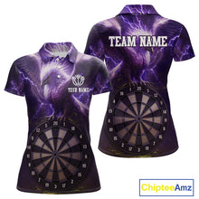Load image into Gallery viewer, Custom Lightning Purple Eagle Dartboard Women Dart Shirt Outfits Dart Team Jerseys NYN1066