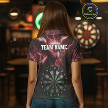 Load image into Gallery viewer, Custom Lightning Red Eagle Dartboard Women Dart Shirt Outfits Dart Team Jerseys NYN1067