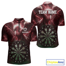 Load image into Gallery viewer, Custom Lightning Red Eagle Dartboard Men Dart Shirt Outfits Dart Team Jerseys NYN1067