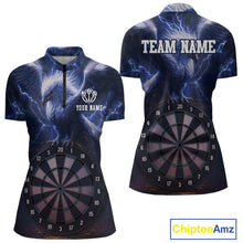 Load image into Gallery viewer, Custom Lightning Blue Eagle Dartboard Women Dart Shirt Outfits Dart Team Jerseys NYN1068