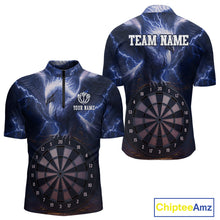 Load image into Gallery viewer, Custom Lightning Blue Eagle Dartboard Men Dart Shirt Outfits Dart Team Jerseys NYN1068