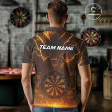 Load image into Gallery viewer, Yellow Custom Lightning Dragon Skull Dart Shirts For Men Outfit Dart Dragon Jerseys NYN1057