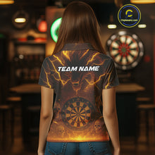 Load image into Gallery viewer, Yellow Custom Lightning Dragon Skull Dart Shirts For Women Outfit Dart Dragon Jerseys NYN1057
