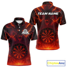 Load image into Gallery viewer, Red Custom Lightning Dragon Skull Dart Shirts For Men Outfit Dart Dragon Jerseys NYN1058