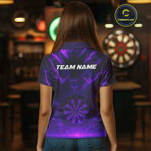 Load image into Gallery viewer, Purple Custom Lightning Dragon Skull Dart Shirts For Women Outfit Dart Dragon Jerseys NYN1059