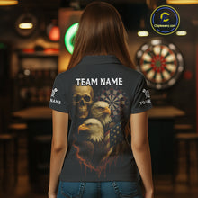 Load image into Gallery viewer, Custom Darts Shirt For Women Retro US Flag Patriotic Dart Jerseys, Vintage Dart Shirts NYN1123