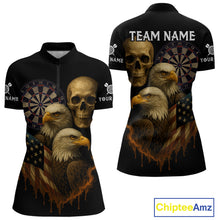 Load image into Gallery viewer, Custom Darts Shirt For Women Retro US Flag Patriotic Dart Jerseys, Vintage Dart Shirts NYN1123