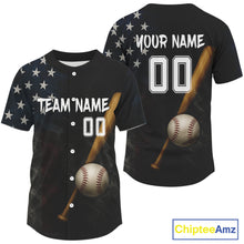 Load image into Gallery viewer, Men's Patriotic Baseball Jersey Custom Smoke US Flag Baseball, Youth Baseball Jerseys NYN1146