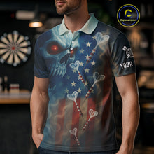 Load image into Gallery viewer, Custom Patriotic Men Darts Shirt Personalized US Flag Dart Arrows Outfits Dart Team Jerseys NYN1162