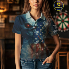 Load image into Gallery viewer, Custom Patriotic Women Darts Shirt Personalized US Flag Dart Arrows Outfits Dart Team Jerseys NYN1162