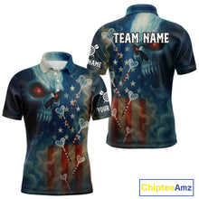 Load image into Gallery viewer, Custom Patriotic Men Darts Shirt Personalized US Flag Dart Arrows Outfits Dart Team Jerseys NYN1162