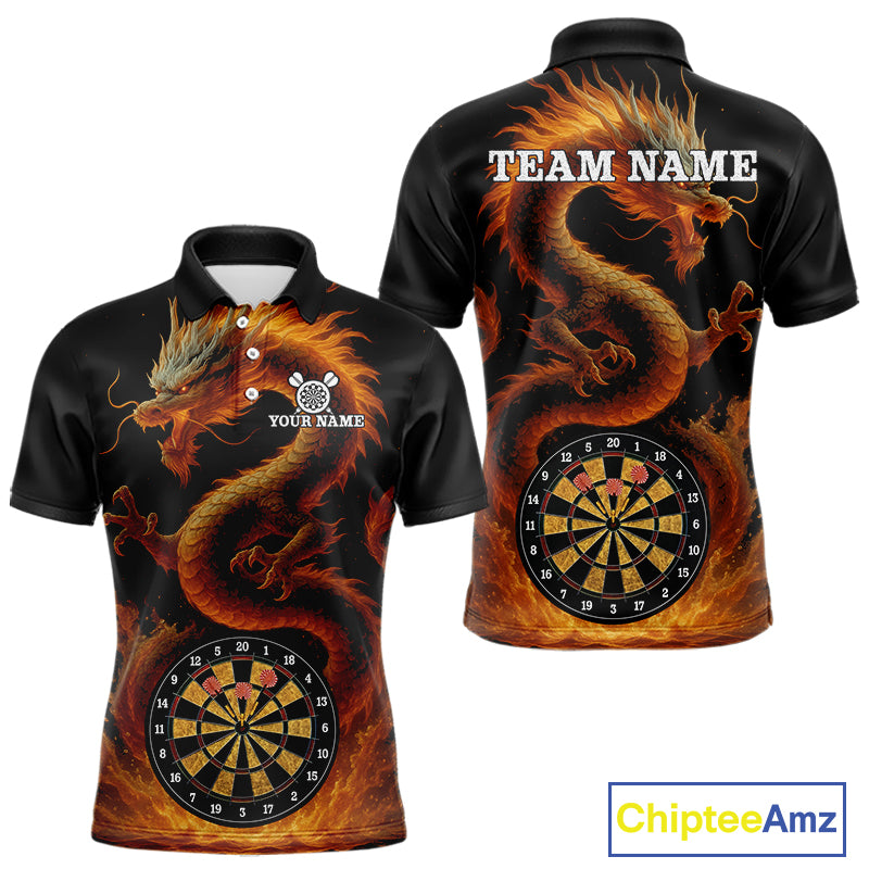 Custom Funny Dragon Darts Shirt For Men Personalized Darts Jerseys, Darts Team Shirt NYN1170