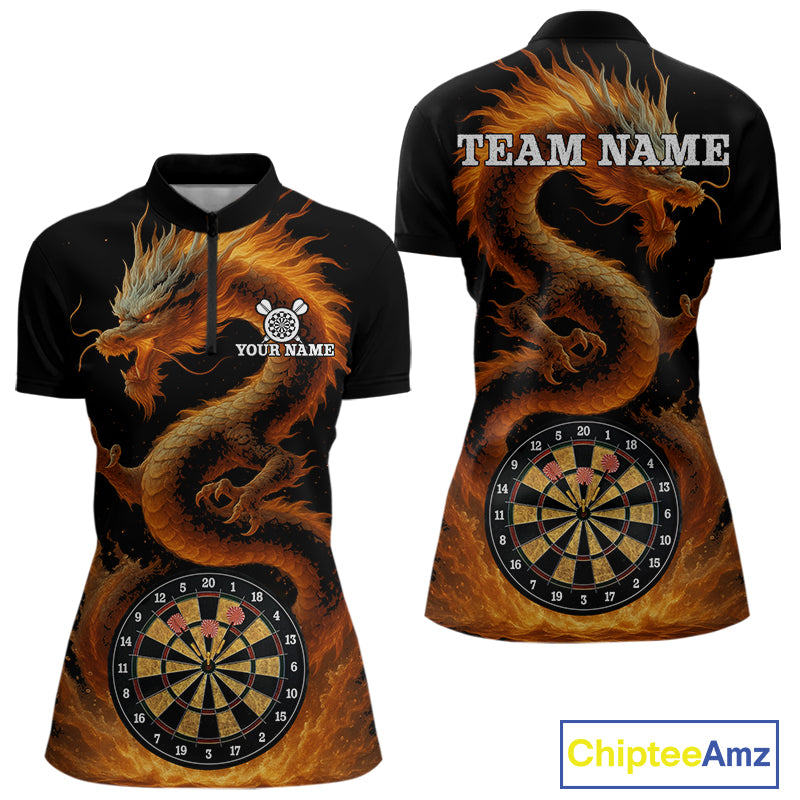 Custom Funny Dragon Darts Shirt For Women Personalized Darts Jerseys, Darts Team Shirt NYN1170