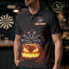 Load image into Gallery viewer, Custom Halloween Darts Shirt For Men Personalized Pumpkin Skull Halloween Darts Jerseys NYN1229
