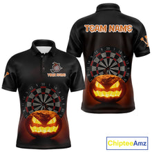 Load image into Gallery viewer, Custom Halloween Darts Shirt For Men Personalized Pumpkin Skull Halloween Darts Jerseys NYN1229