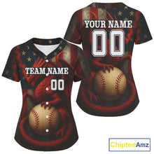 Load image into Gallery viewer, Patriotic Baseball Jersey Dragon US Flag Baseball Jersey Personalized For Women &amp; Youth NYN1258